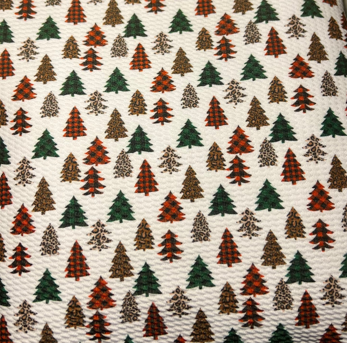 Leopard Christmas trees bow