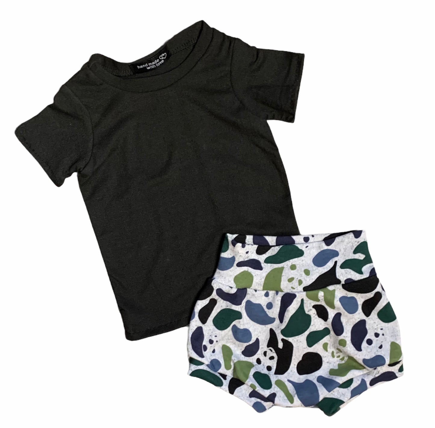 Panda Camo Shorties/Tee Set