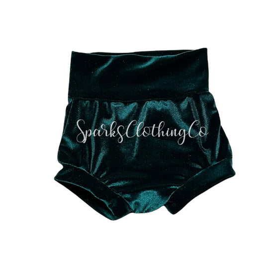 Green velvet bummies