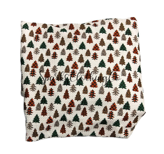 Leopard Christmas trees bow